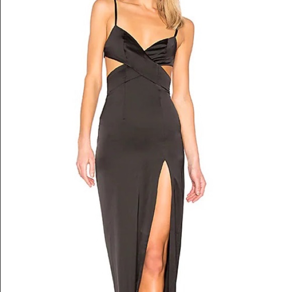 Lovers + friends black maxi dress-worn once